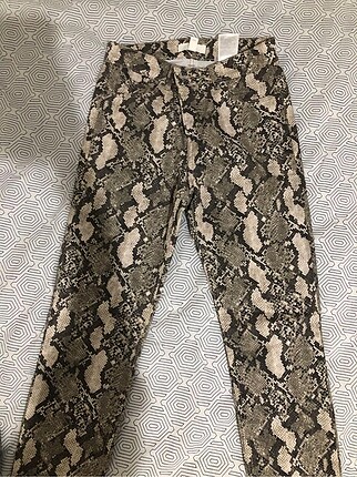 36 Beden H&M desenli kot stretch pantolon