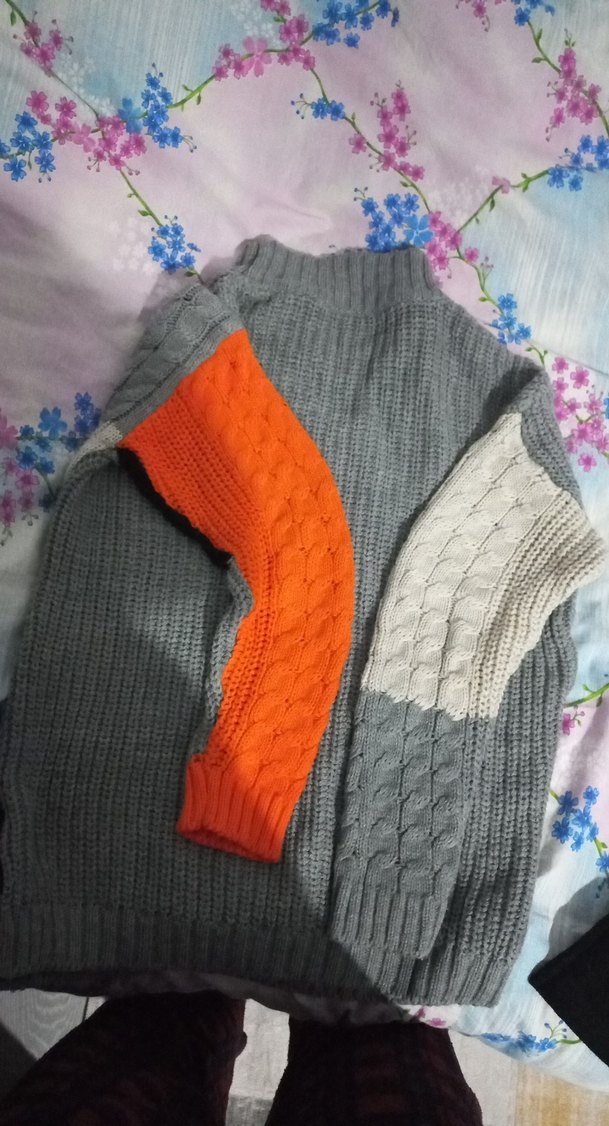 Gri Balıkçı Yaka Kadın Triko Kazak - Görsel 2