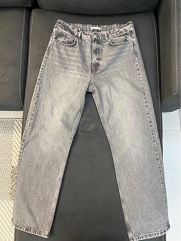 Zara zara gri yüksek bel straıght jean