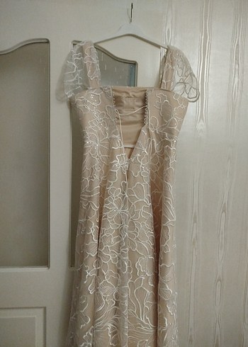 The Elsa Afife Beyaz Dantel Elbise - Görsel 7