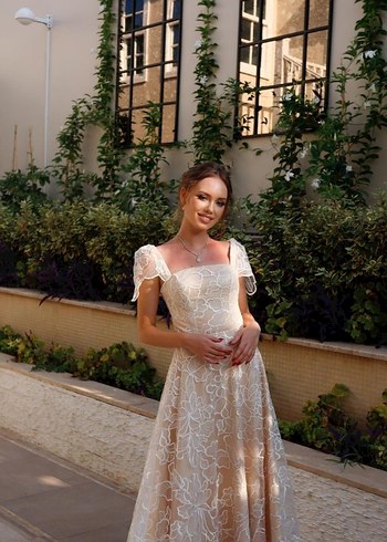 40 Beden The Elsa Afife Beyaz Dantel Elbise