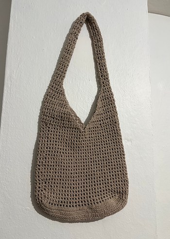 bohem örgü çanta püsküllü - Görsel 2