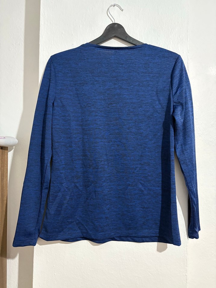 Uzun Kollu Lacivert Kadın Bluz Defacto - Görsel 2