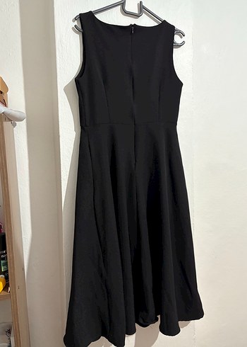 Siyah Midi Kolsuz Elbise - Görsel 2