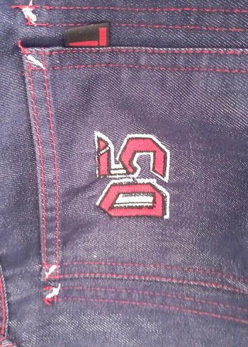 Fubu marka çift taraflı nakışlı pantolon - Görsel 5