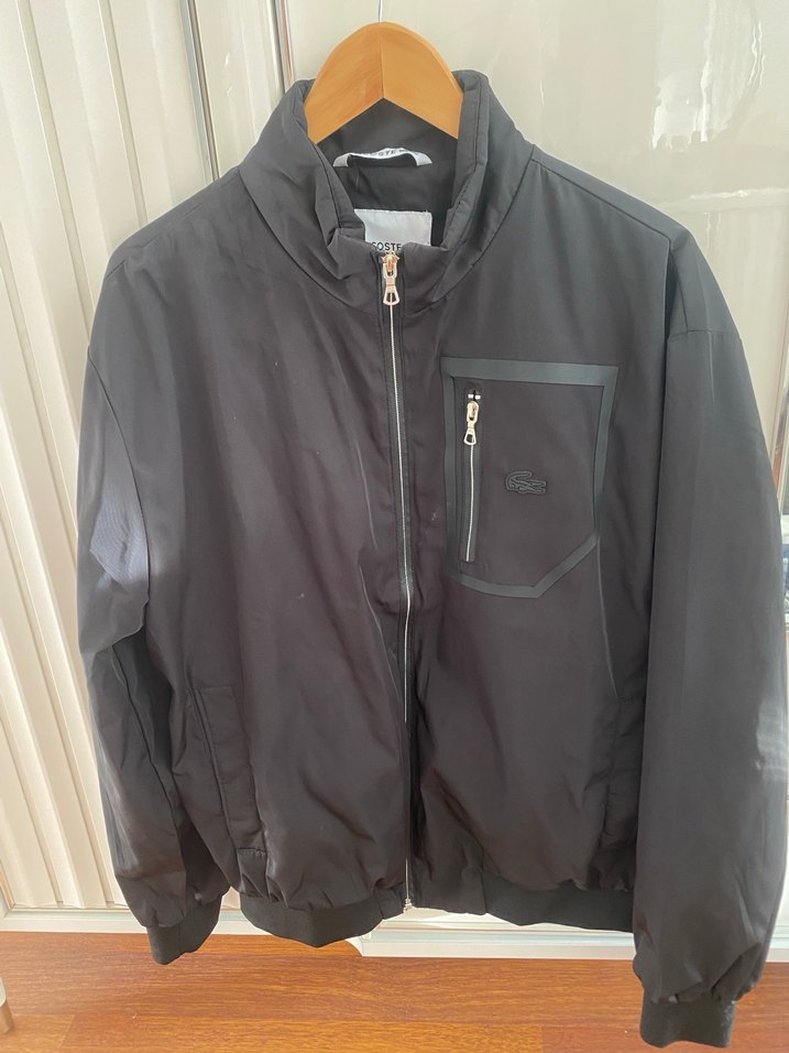 Lacoste marka Siyah Fermuarlı Erkek Spor Ceket - Görsel 3