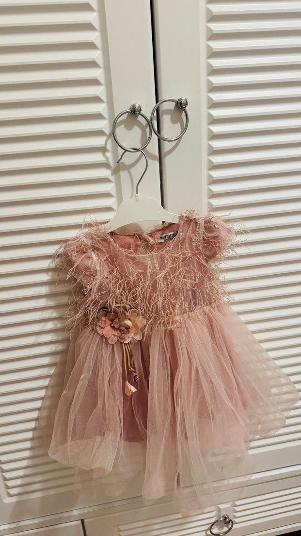 Pudra Kız Çocuk Elbise - Görsel 2