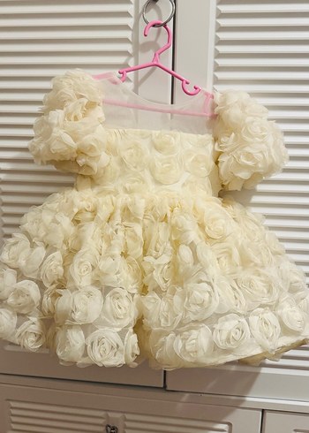 Kız Çocuk Beyaz güllü gelinlik - Görsel 2