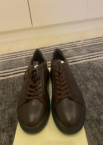 Kahverengi hakiki deri  Erkek Günlük Ayakkabı - Görsel 5