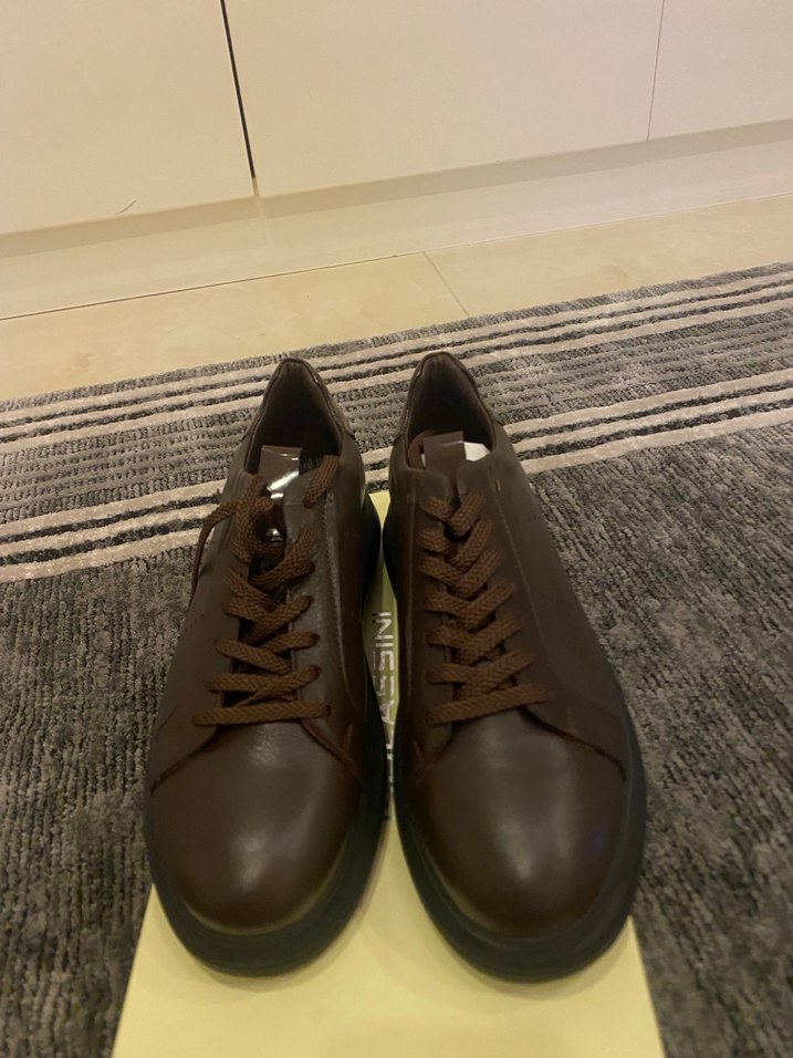 Kahverengi hakiki deri  Erkek Günlük Ayakkabı - Görsel 5