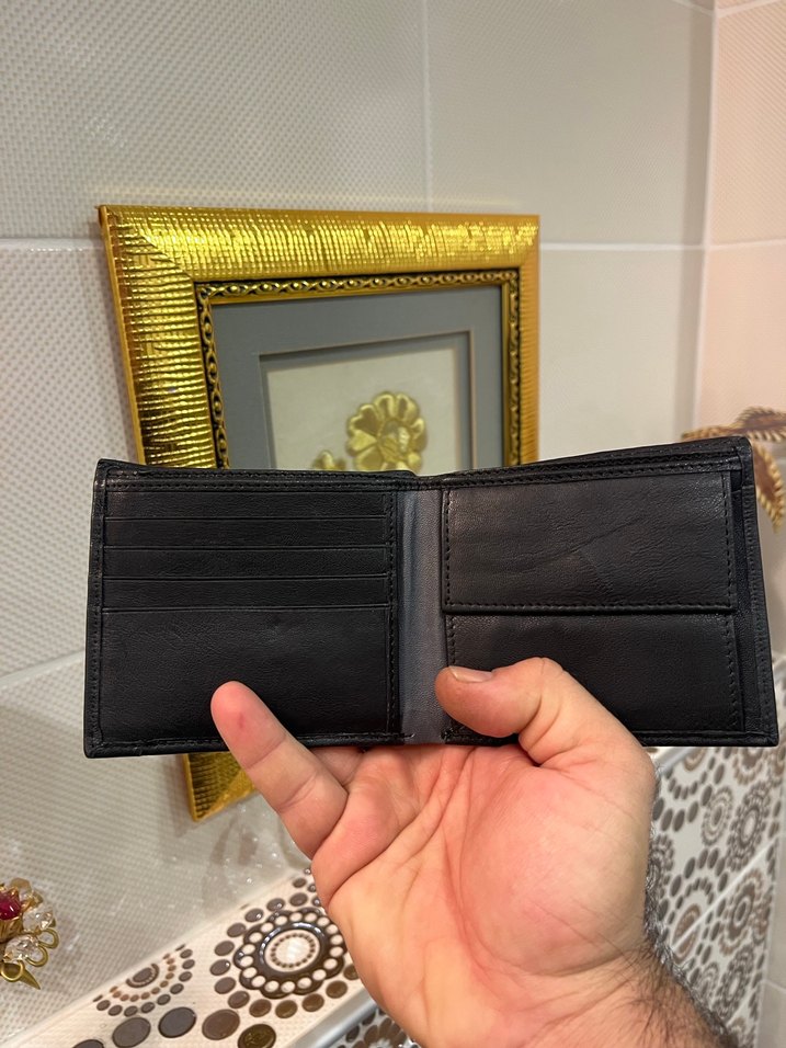 Deri Siyah Avrupa  Erkek Cüzdan - Görsel 2