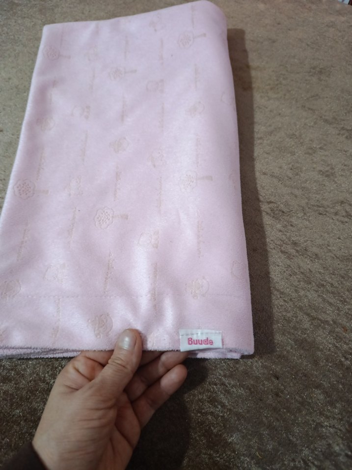 yumaşak pamuklu Mavi pembe bebek Battaniyesi - Görsel 3