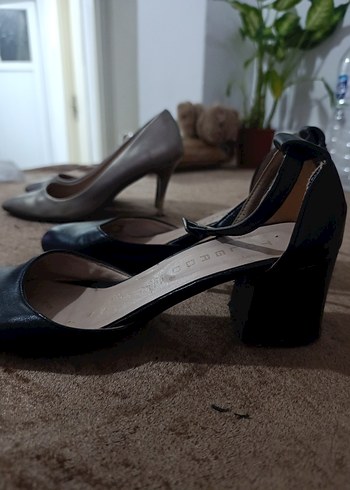 Siyah Topuklu Kadın Ayakkabı - Görsel 3
