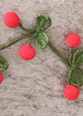 kirazlı  Renkli Bohem Çiçekli Çocuk Saç Aksesuarı - Görsel 5