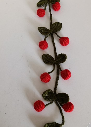 kirazlı  Renkli Bohem Çiçekli Çocuk Saç Aksesuarı - Görsel 2