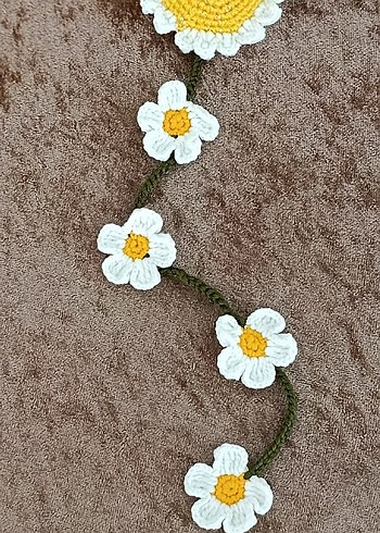 kirazlı  Renkli Bohem Çiçekli Çocuk Saç Aksesuarı - Görsel 6