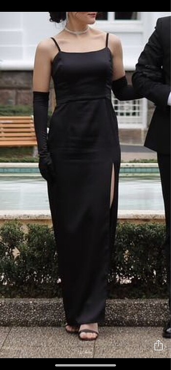 Diğer Siyah saten elbise