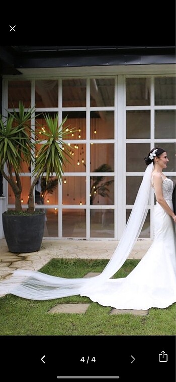 Saten balık gelinlik - Görsel 5