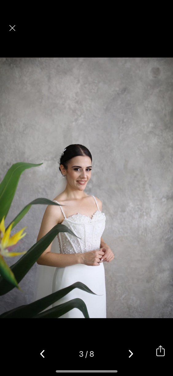 Saten balık gelinlik - Görsel 3