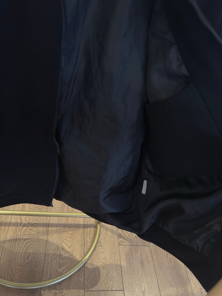 Siyah Fermuarlı Uzun Kollu Spor Ceket - Görsel 5