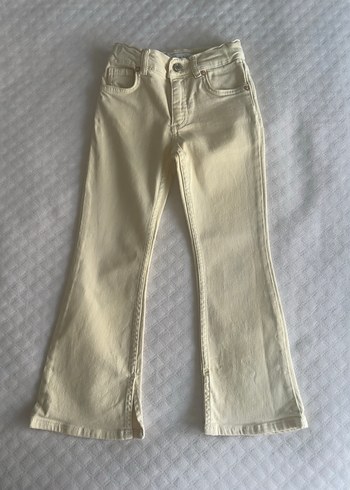 Bej Kız Çocuk Denim Pantolon - Görsel 2