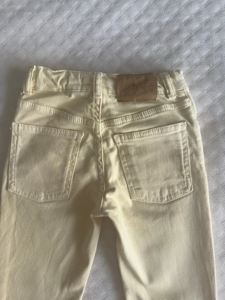 Bej Kız Çocuk Denim Pantolon - Görsel 3