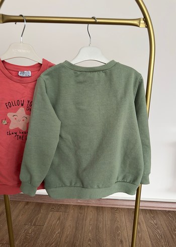 Renkli Desenli Kız Sweatshirt - Görsel 5