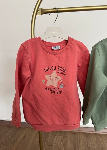 Renkli Desenli Kız Sweatshirt - Görsel 3