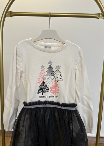 Kız Çocuk Uzun Kollu Baskılı Elbise - Görsel 2