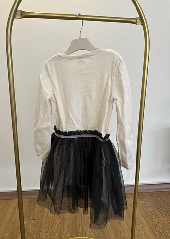 Kız Çocuk Uzun Kollu Baskılı Elbise - Görsel 4