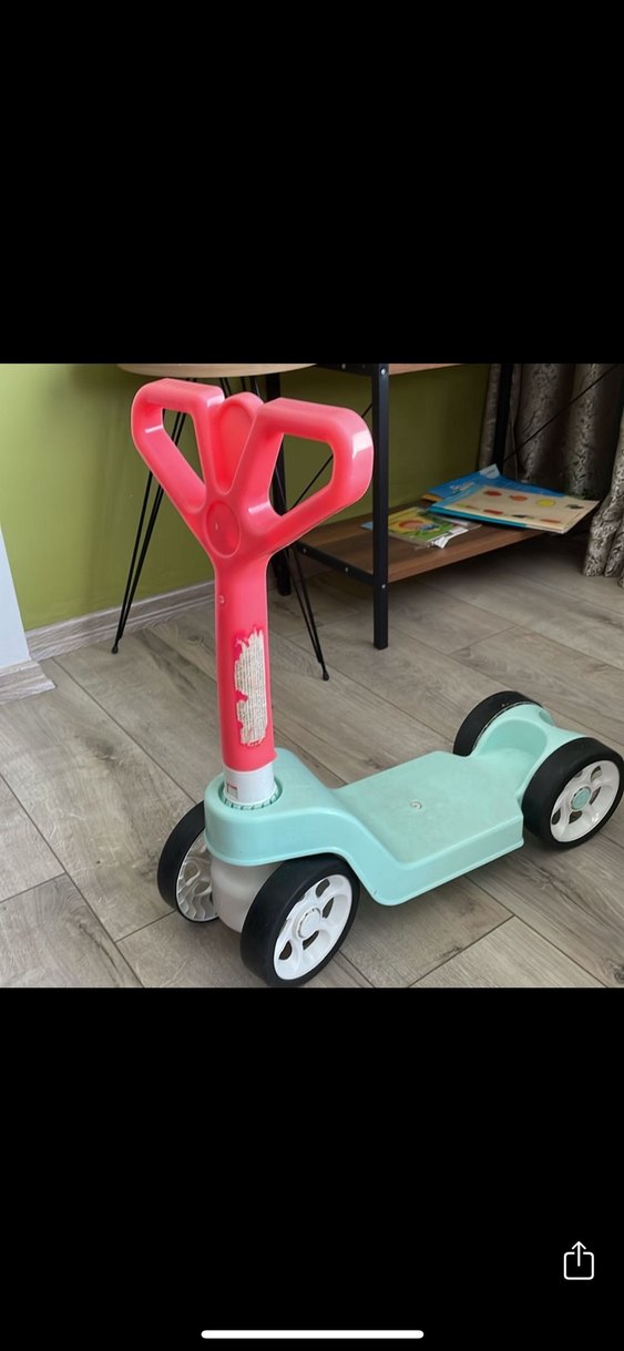 Renkli Pembe Çocuk Scooterı - Görsel 2