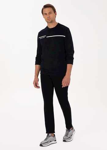Siyah Regular Fit Bisiklet Yaka Sweatshirt - Görsel 4