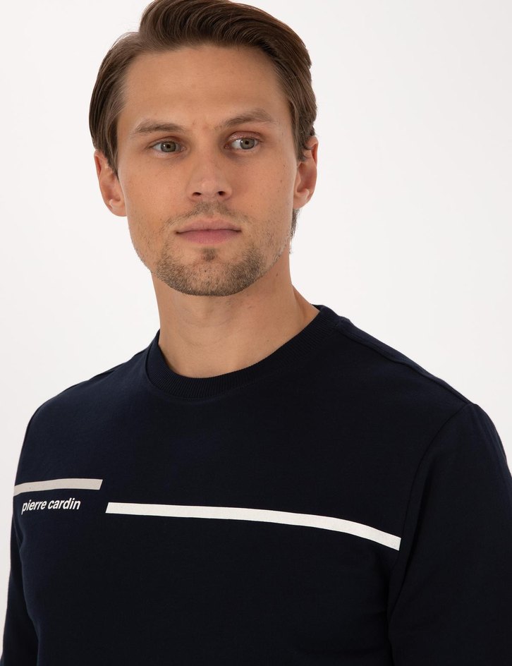 Siyah Regular Fit Bisiklet Yaka Sweatshirt - Görsel 2