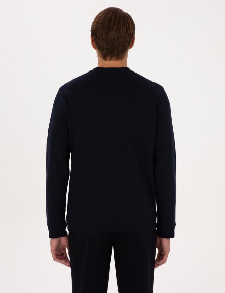 Siyah Regular Fit Bisiklet Yaka Sweatshirt - Görsel 5