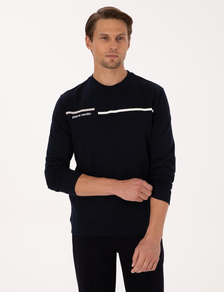 Siyah Regular Fit Bisiklet Yaka Sweatshirt - Görsel 3