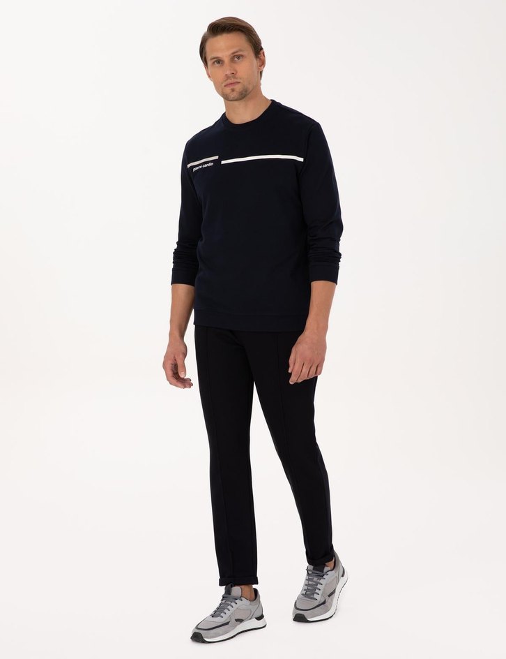 Siyah Regular Fit Bisiklet Yaka Sweatshirt - Görsel 4
