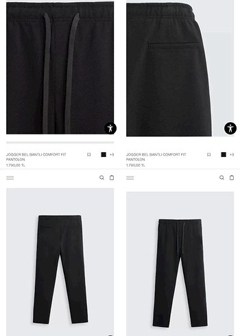 Zara Siyah Jogger Pantolon Regular Fit - Görsel 2