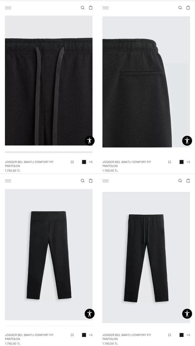 Zara Siyah Jogger Pantolon Regular Fit - Görsel 2