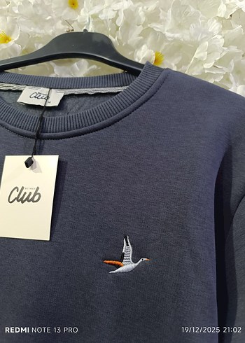 Gri Kapüşonsuz Erkek Sweatshirt - Görsel 2