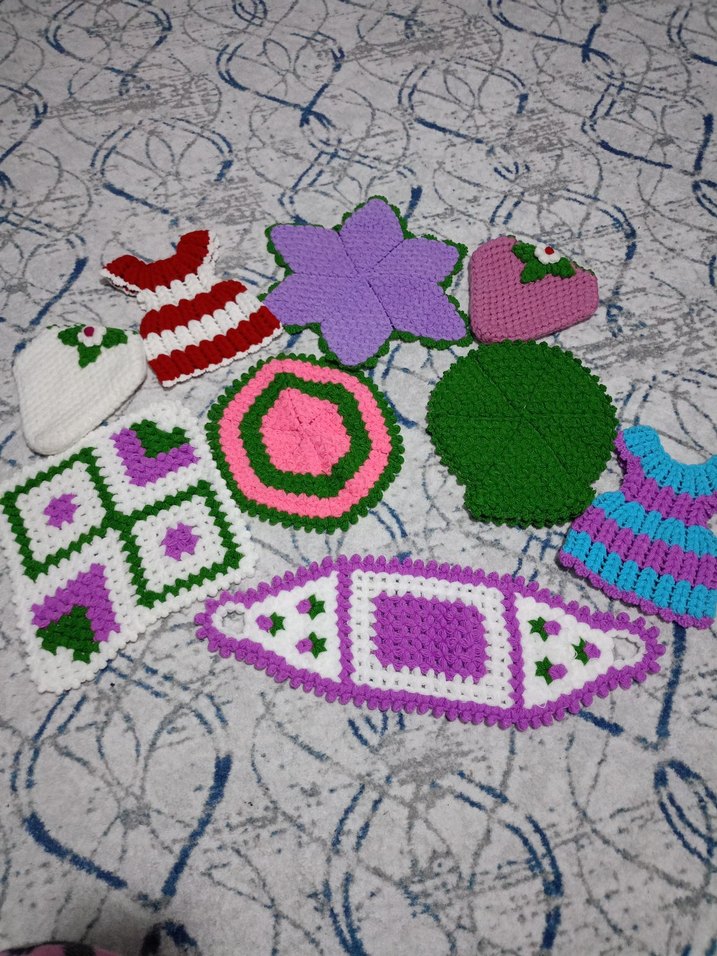 Pembe Nakışlı Renkli Fırın Eldiveni - Görsel 3