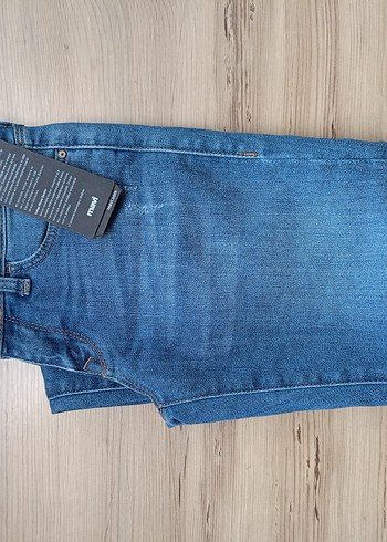 Kadın Mavi Denim Midi Boy Jean Pantolon - Görsel 2