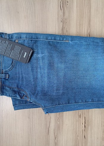 Kadın Mavi Denim Midi Boy Jean Pantolon - Görsel 3