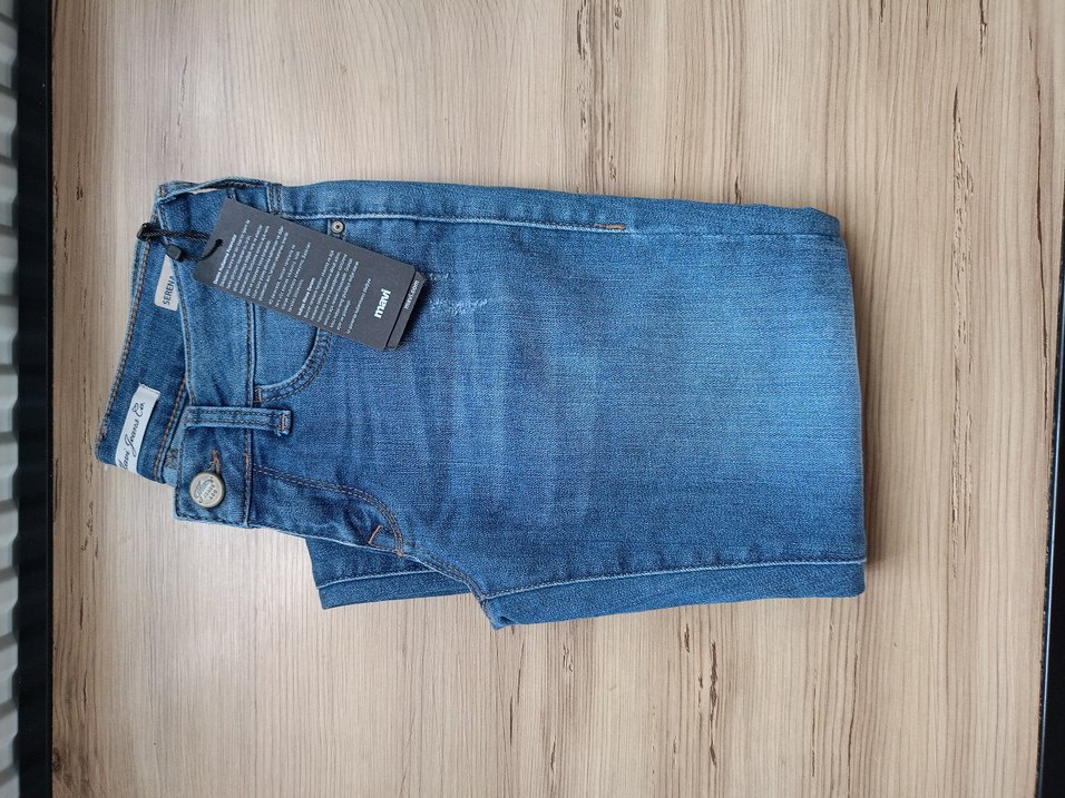Kadın Mavi Denim Midi Boy Jean Pantolon - Görsel 2