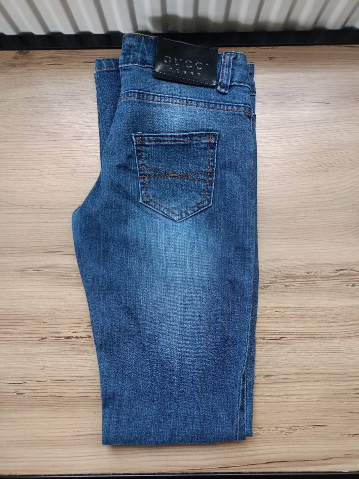 Kadın Parlak Mavi Midi Kot Pantolon - Görsel 2