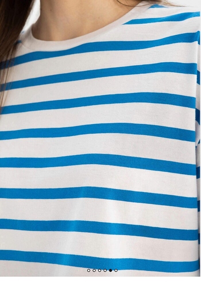 Defacto Çizgili kısa kollu tişört - Görsel 4