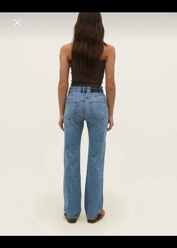 Kadın Stradivarius D98 straight vintage jean - Görsel 3