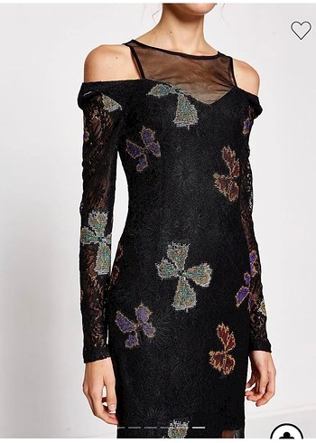 Koton Siyah Uzun Elbise - Görsel 5