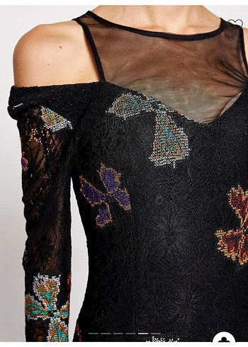 Koton Siyah Uzun Elbise - Görsel 4