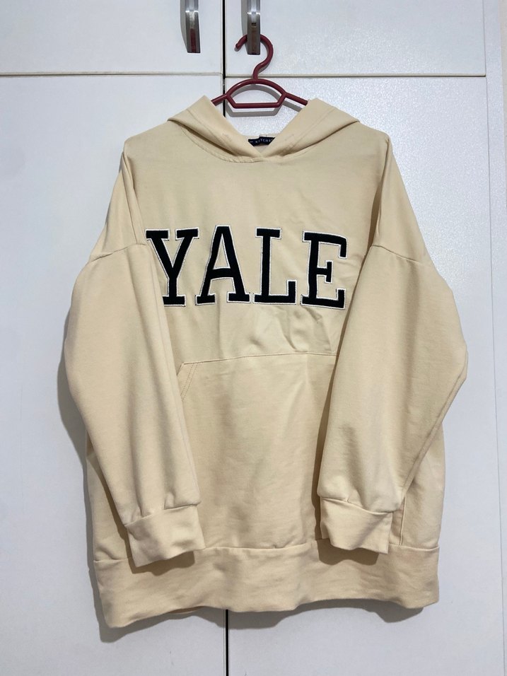 Bej Kapüşonlu Baskılı Kadın Eşofman Takımı - Görsel 3