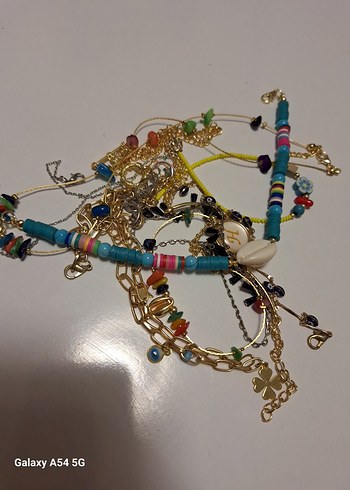 Renkli Bohem Zincirli ÇokluTakı seti. - Görsel 5